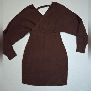 Forever 21 Brown Off-the-Shoulder Sweater